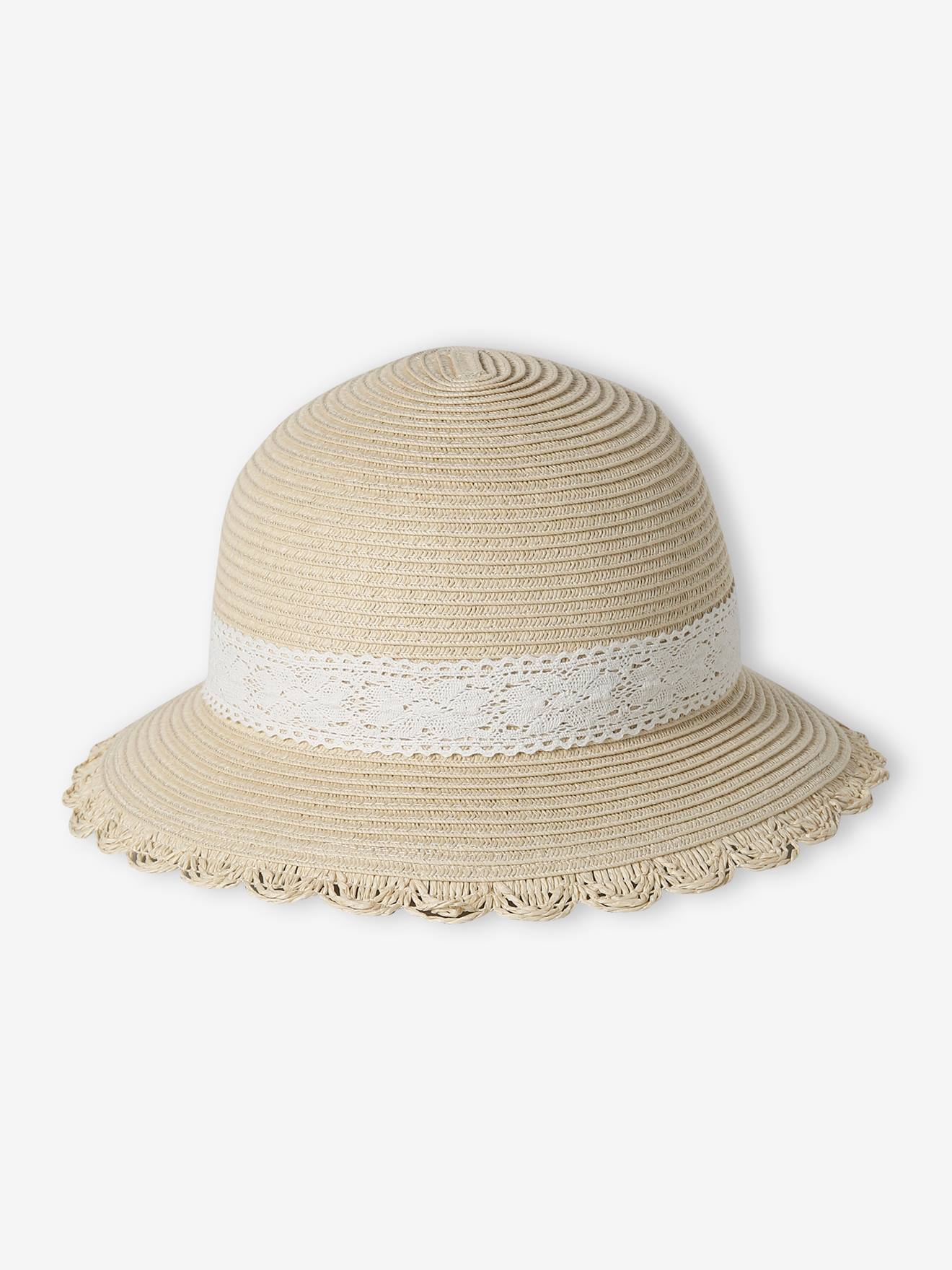 Chapeau Borsalino Aspect Paille Pour Garçon - Vertbaudet, Ruban Rayé, Style élégant - 4