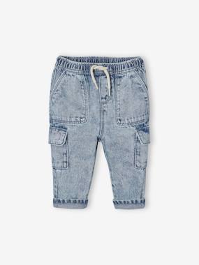 Baby-Trousers & Jeans-Baby battle jeans with elasticated waist