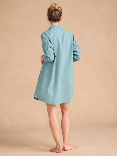 Pyjama Short Seersucker Rayé Grossesse Et Allaitement Rose 44 - VERTBAUDET, Confort Et Praticité Pour Futures Mamans