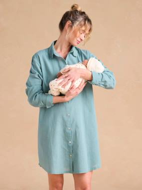 Vêtements de grossesse-Chemise de nuit grossesse et allaitement