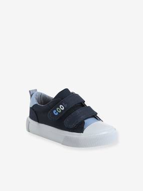 Shoes-Baby Footwear-Baby Boy Walking-Fabric Trainers with Hook-&-Loop Straps