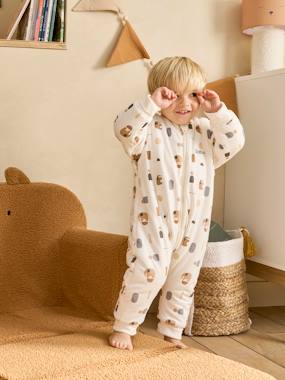 Bedding & Decor-Footed Jumpsuit, Long Detachable Sleeves, PETIT ELEPHANT