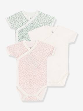 Pack of Crossover Cotton Bodysuits for Babies, PETIT BATEAU