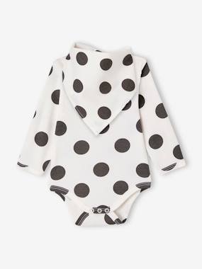 Baby-Bodysuits-Bodysuit and bib gift set with polka dots