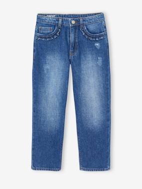 Jean fille droit MorphologiK tour de hanches Medium  - vertbaudet enfant