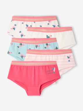 Girls-Underwear-Knickers-Pack of 5 Jungle Shorties for Girls