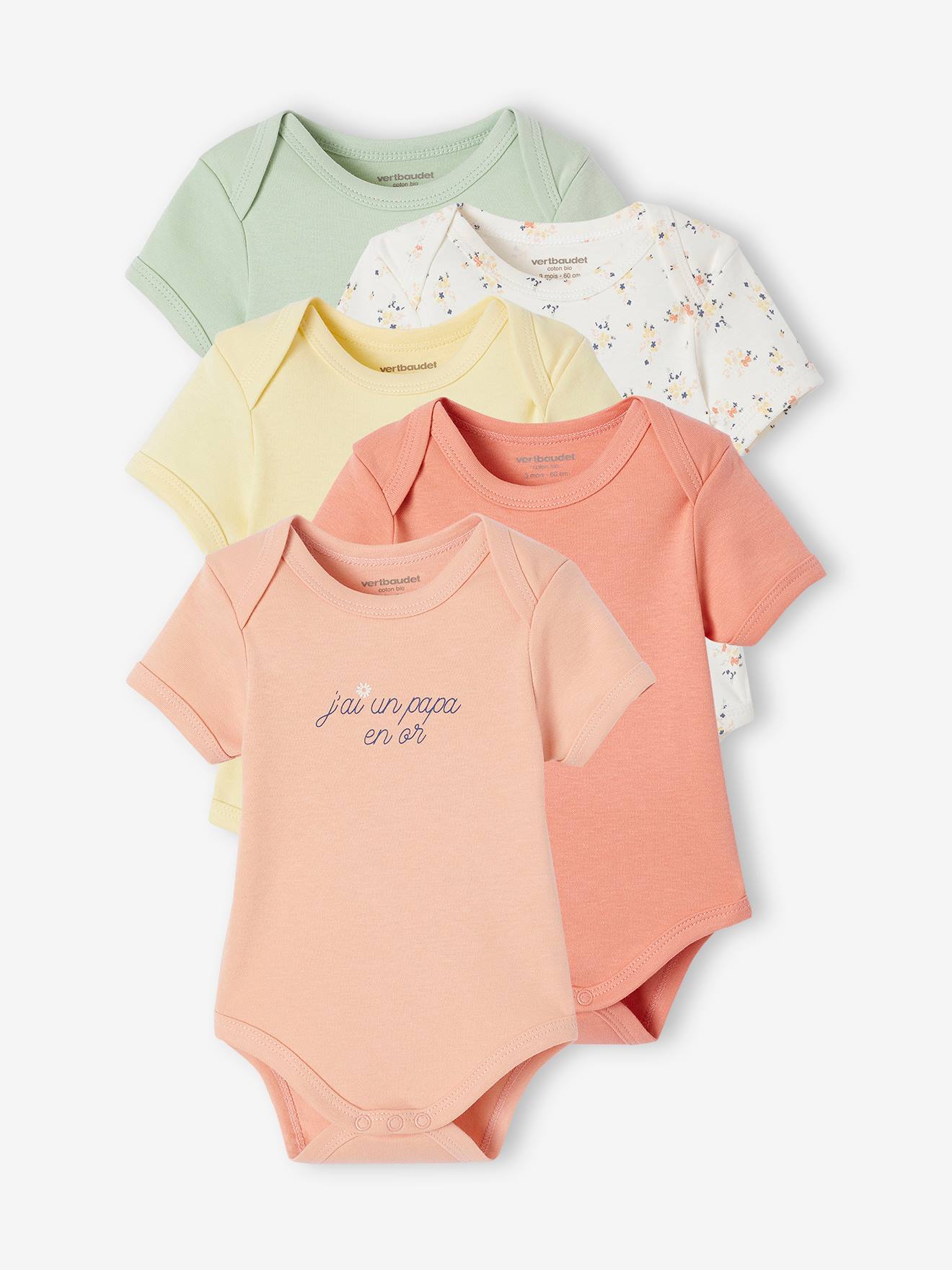 Lot De 5 Ensembles Bébé Fille Clayeux - Taille 6 Mois - Coton 100% - Occasion Comme Neuf