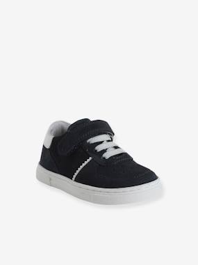 Shoes-Baby Footwear-Baby Boy Walking-Leather Trainers with Laces and Hook-&-Loop Strap, for Babies