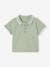 Polo Shirt with Embroidery on the Chest, for Baby Boys Dark Blue+sage green - vertbaudet enfant 