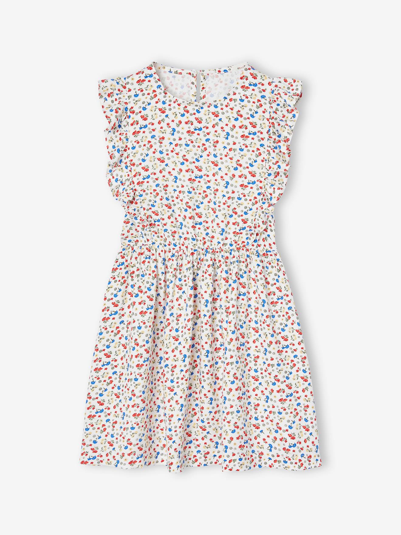 Smocked Striped Dress in Seersucker for Girls - striped