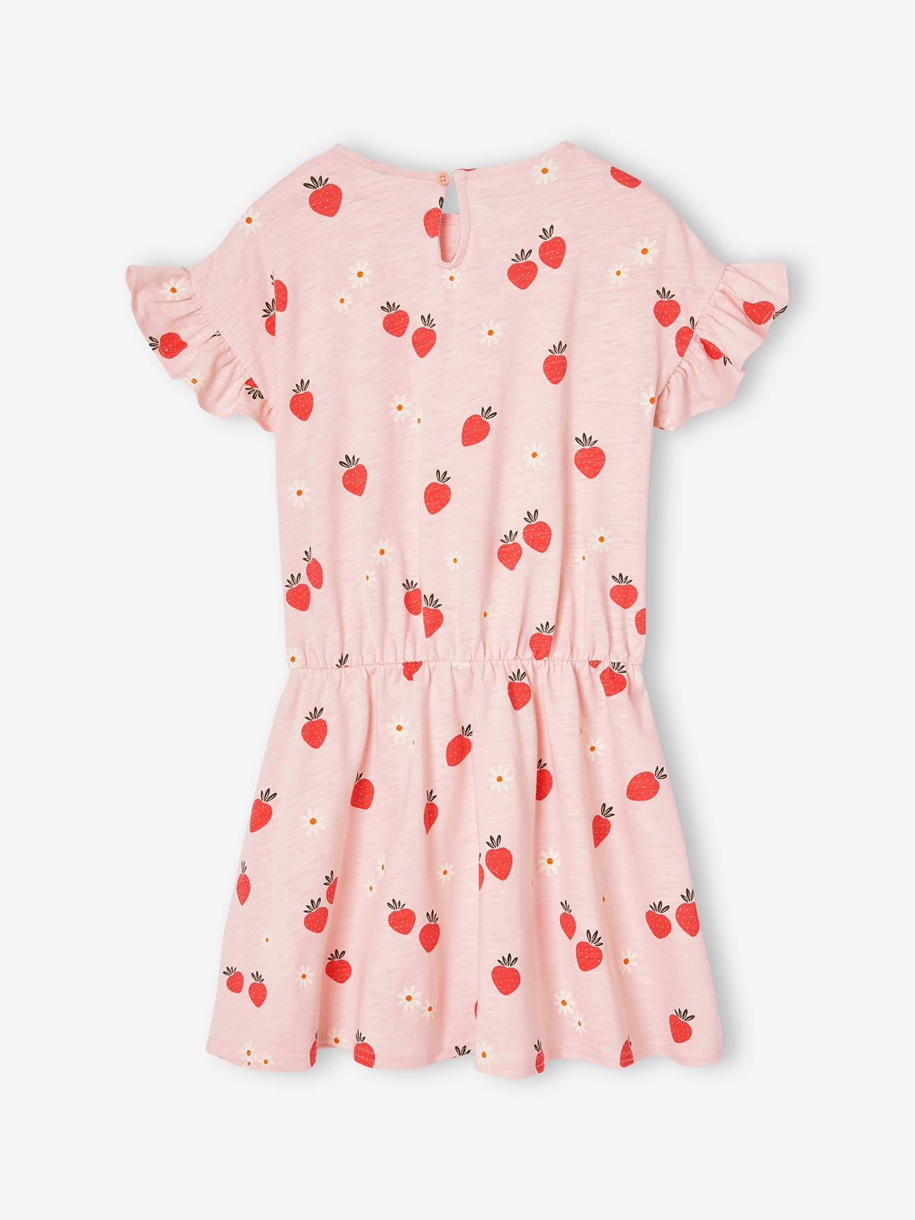 strapless open back dress Pretty Woven Dress-Chalk Pink Strawberry Vine