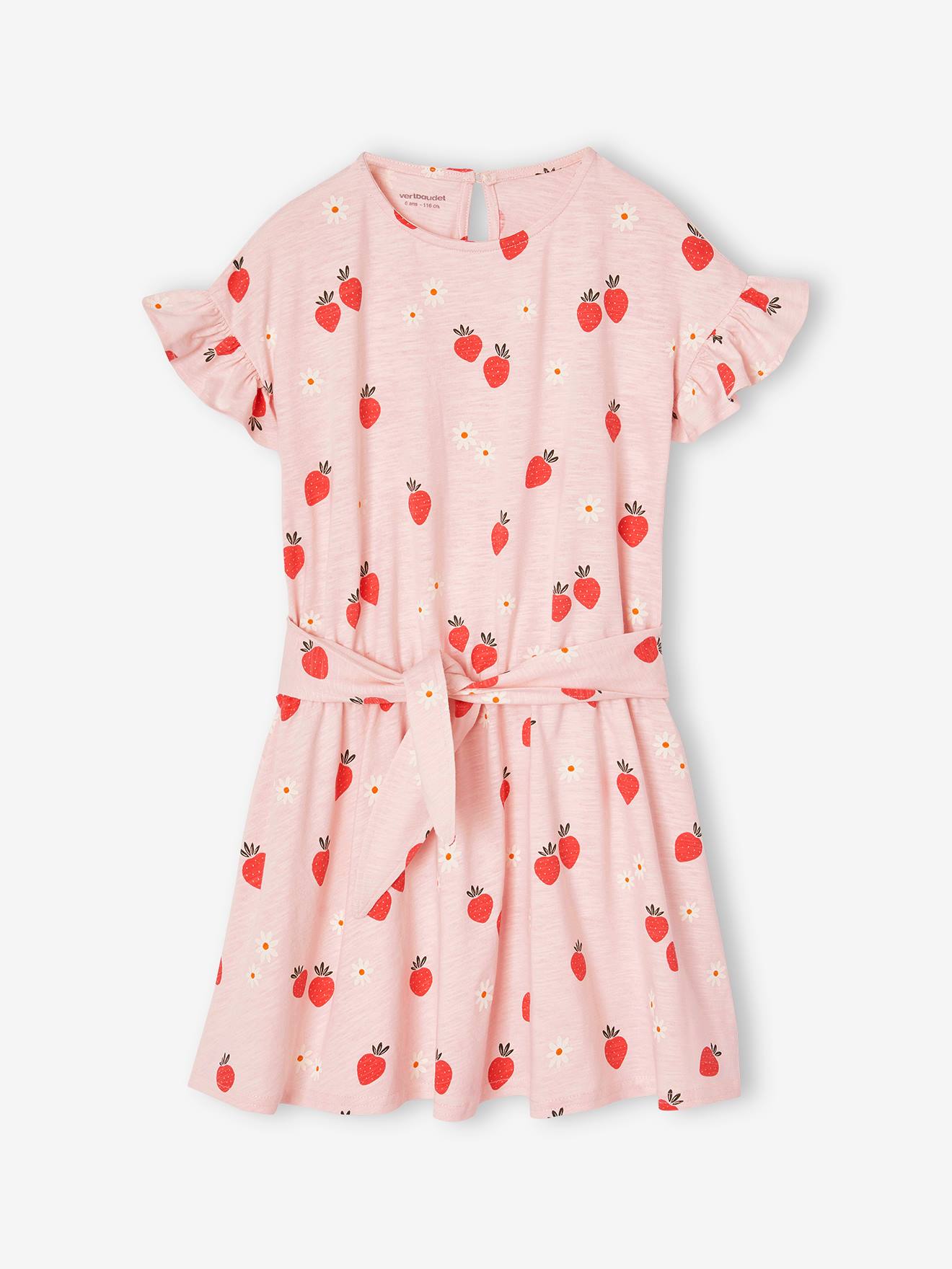 pink strawberry print dress Strawberry Shortcake Cottage Dress