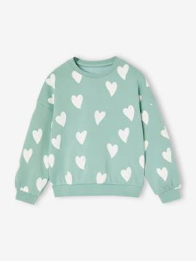 Girls-Sweatshirt with Fancy Motifs for Girls