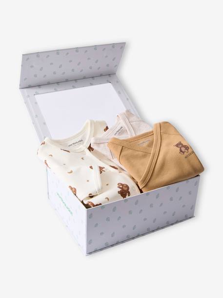 Sleepsuit gift set and 2 bear bodysuits ecru - vertbaudet enfant 