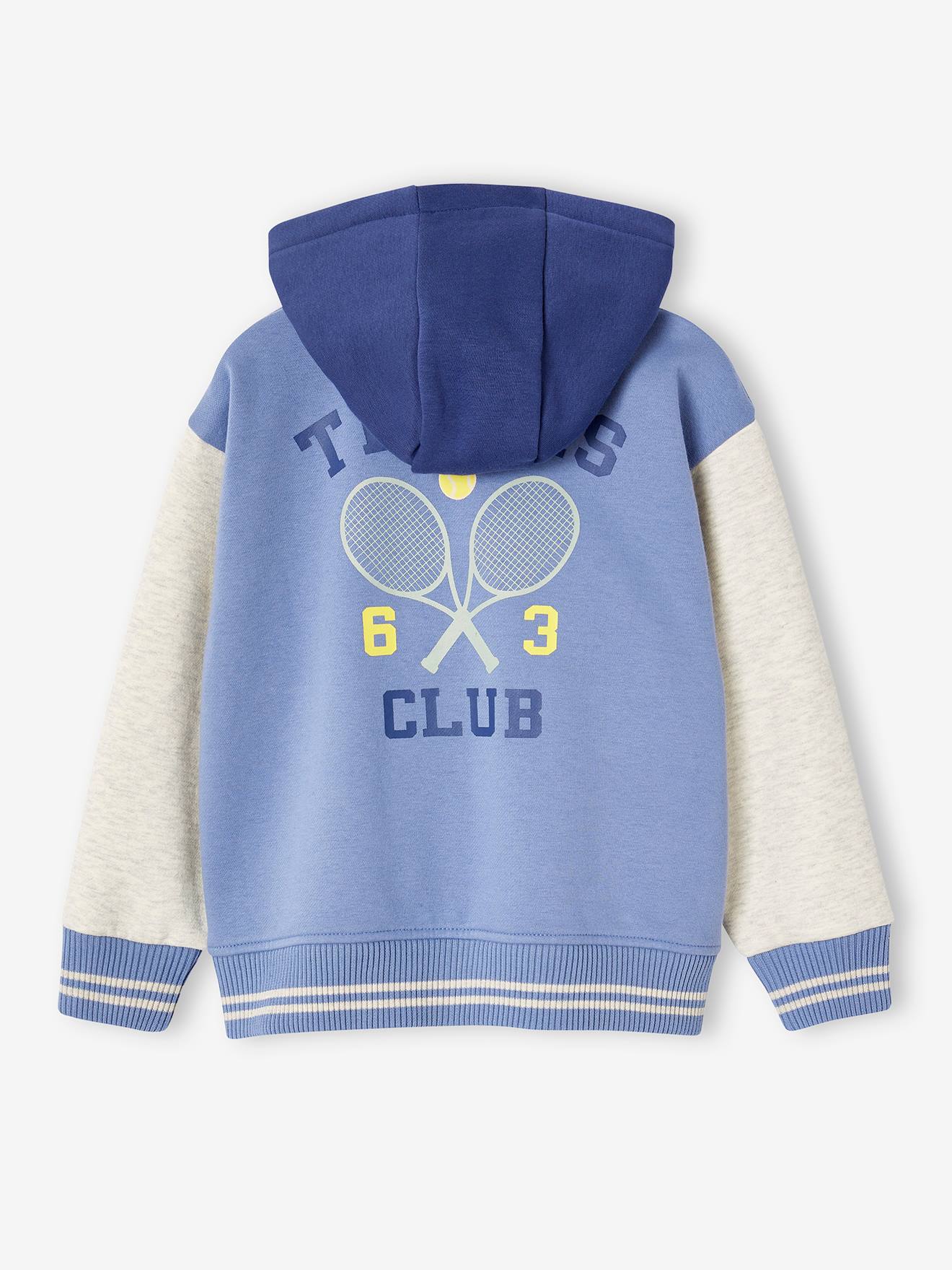 Teddy-style hooded fleece sweatshirt for boys blue, Boys