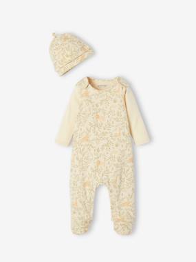 Baby-Outfits-Newborn gift set: bodysuit + dungarees + hat