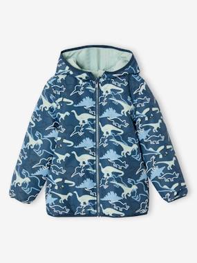 Boys-Coats & Jackets-Reversible lightweight puffer jacket for boys