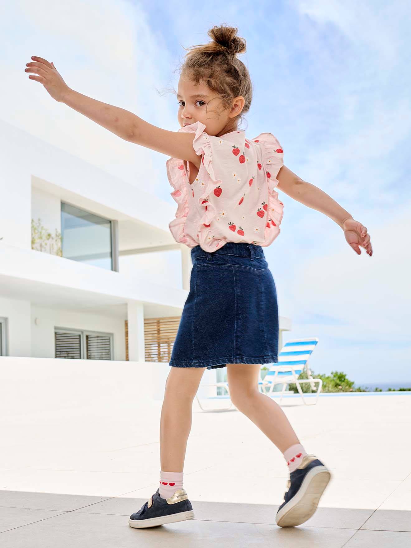 Jupes En Jean Rose Pour Fille - Tailles 3T, 4T, 5T - Marque WonderKids - Neufes Avec étiquettes