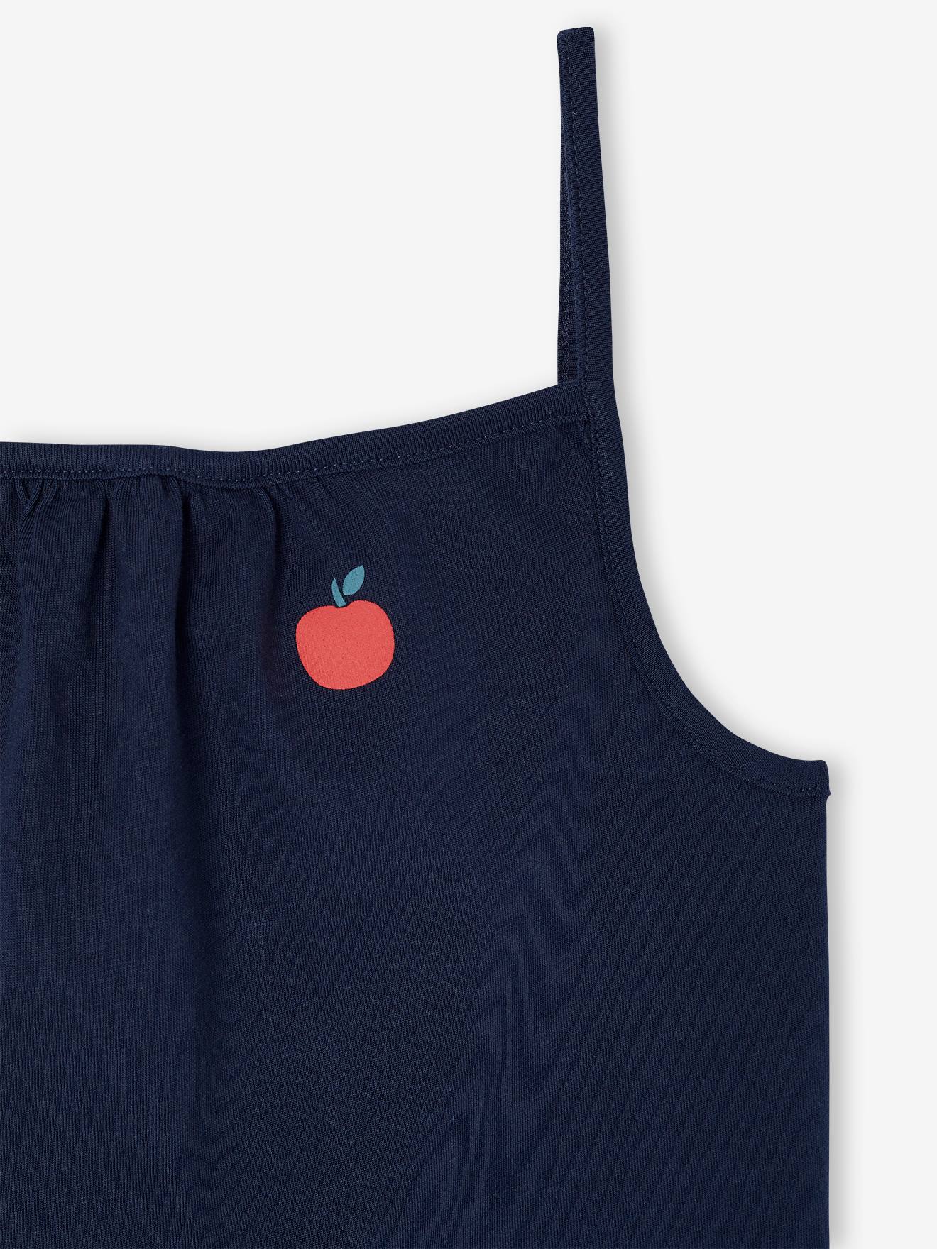 Pack of 3 Basics Tops with Thin Straps, for Girls - ecru, Girls