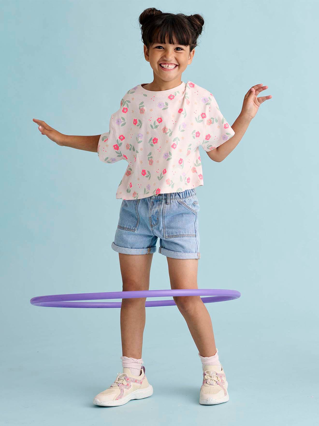 Short Jean Fille VERTBAUDET - Taille 2 Ans - Avec Revers - 100% Coton - Très Bon état