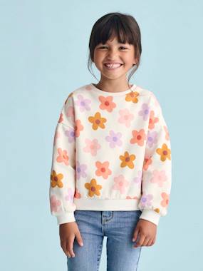 Girls-Sweatshirt with Fancy Motifs for Girls