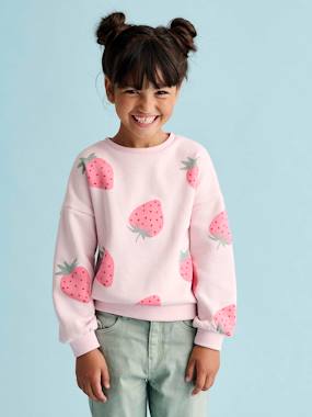 Girls-Sweatshirt with Fancy Motifs for Girls