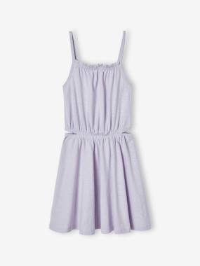 Lace Trim Strappy Dress for Girls   - vertbaudet enfant