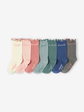 Girls-Underwear-Pack of 7 Pairs of Socks for Girls