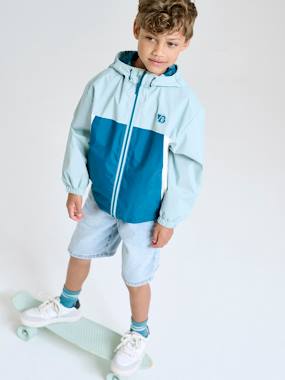 Boys-Coats & Jackets-Colourblock windbreaker jacket for boys