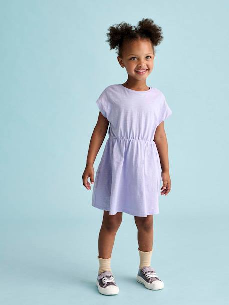 Ensemble veste matelassée imprimée fleurs + robe fille rose+violet - vertbaudet enfant 