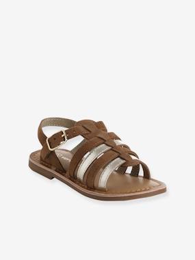 Shoes-Multi-Strap Leather Sandals for Girls, Designed for Autonomy 