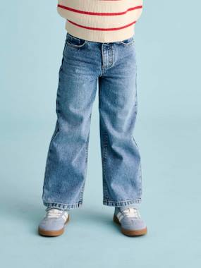 Girls-Wide-Leg MorphologiK Jeans for Girls, Medium Hip