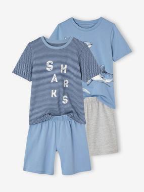 Boys-Nightwear-Pack of 2 "Shark" Pyjamas for Boys