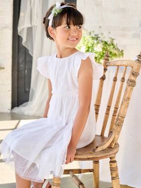 Vertbaudet Robe De Noël Fille Avec Paillettes Et Tulle