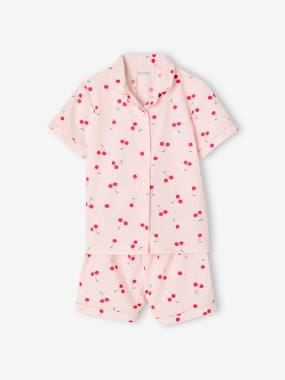 Girls-Nightwear-Cherry Pyjamas in Poplin for Girls