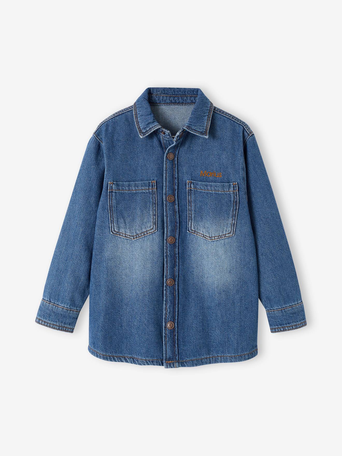 Denim Shirt for Boys stone, Boys