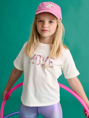 Fille-Ensemble sport tee-shirt + cycliste irisé fille