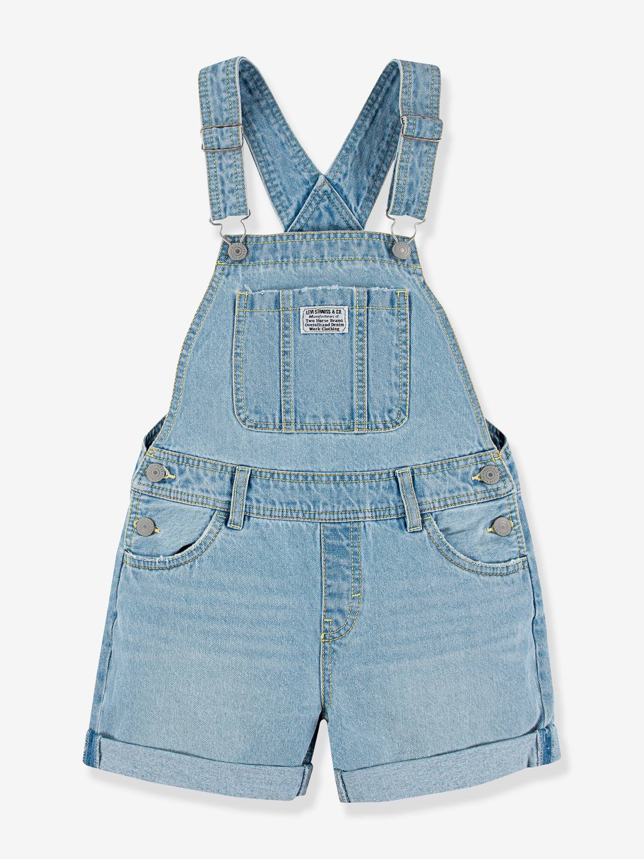 Levi's® denim dungaree shorts blue, Girls