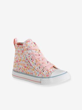 Chaussures-Chaussures fille 23-38-Baskets, tennis-Baskets montantes fille en toile fantaisie