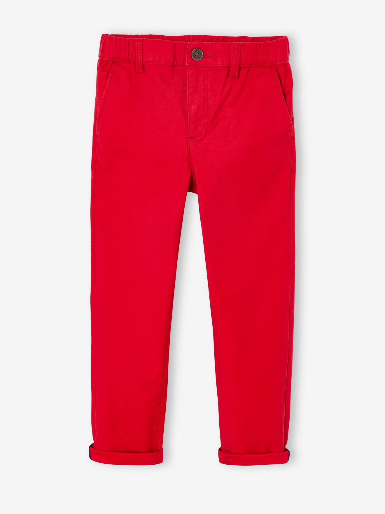 Boys Chino Trousers with Elasticated and Adjustable Waist Boys Chino Trousers with Elasticated and Adjustable Waist