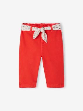 Baby-Trousers & Jeans-Wide Leg Trousers with Tie Belt for Babies