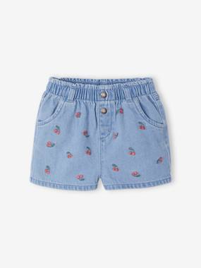 Bébé-Short-Short bébé en denim brodé 