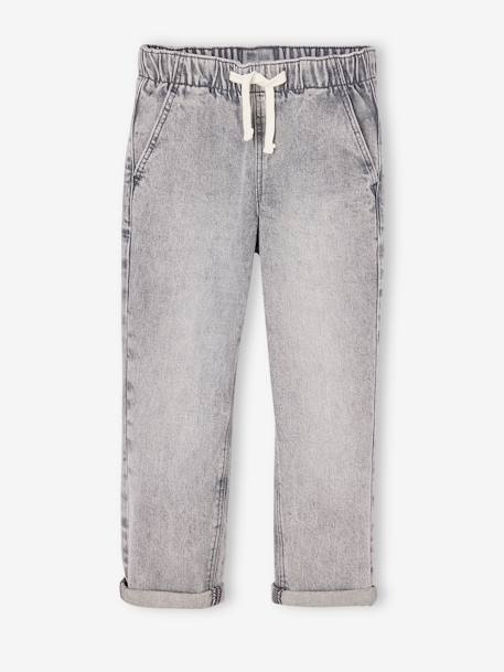 Wide Easy to Slip On Jeans for Boys bleached denim+brut denim+grey+stone - vertbaudet enfant 