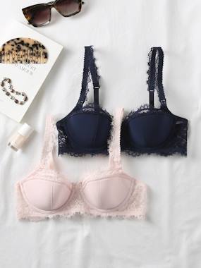 Maternity-Lingerie-Pack of 2 Lace Bras, ENVIE DE FRAISE