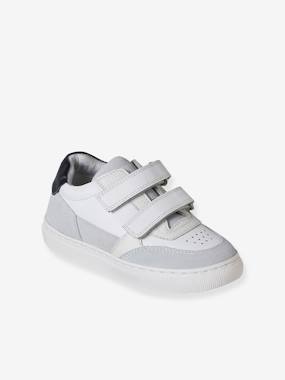 Chaussures-Chaussures garçon 23-38-Baskets, tennis-Baskets enfant garçon cuir à scratchs