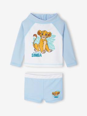 Bébé-Maillot de bain, accessoires de plage-Ensemble de bain bébé Simba T-shirt anti-UV + boxer Disney Roi Lion