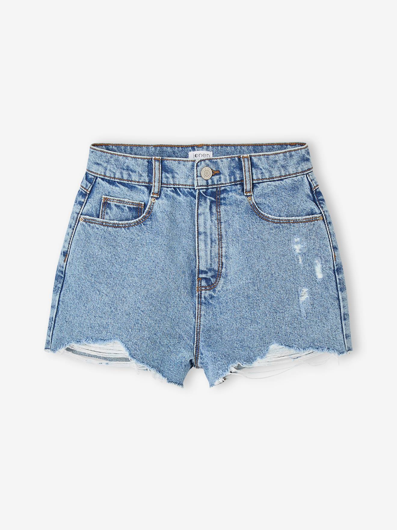 Denim Shorts For Girls Buy Girls Black Raw Hem Denim Shorts Online