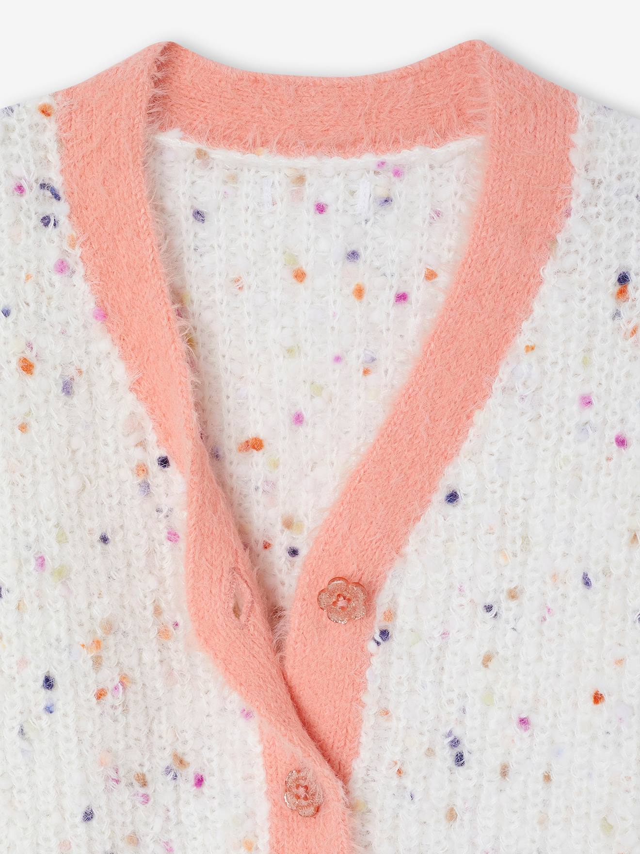 Cardigan en Maille Soufflée à Col V Fille pour Enfant | FR