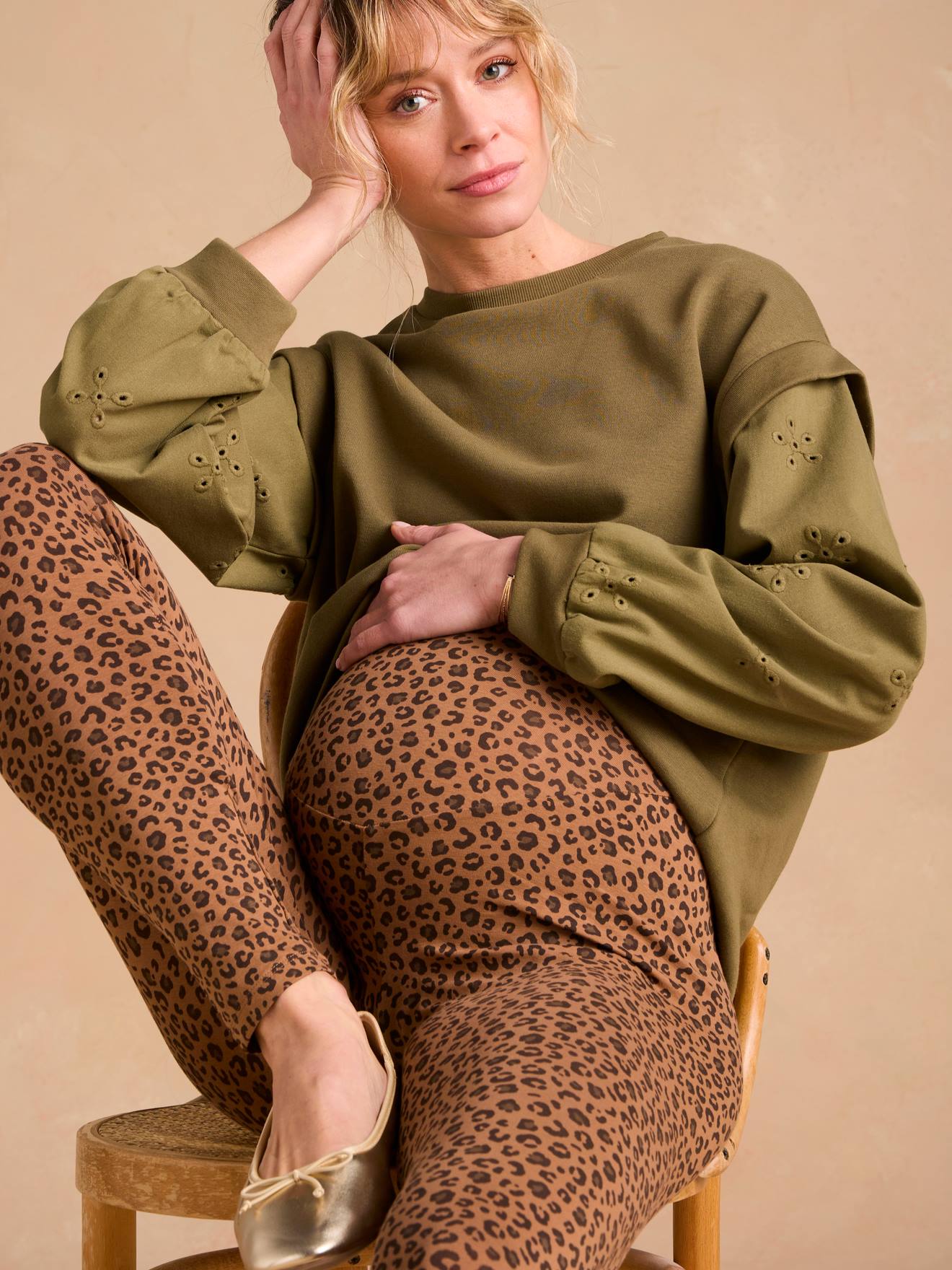Legging Grossesse Imprimé Léopard - Taille Haute - Oeko-Tex 100 - Opaque Et Extensible - Confort Maternité - 4