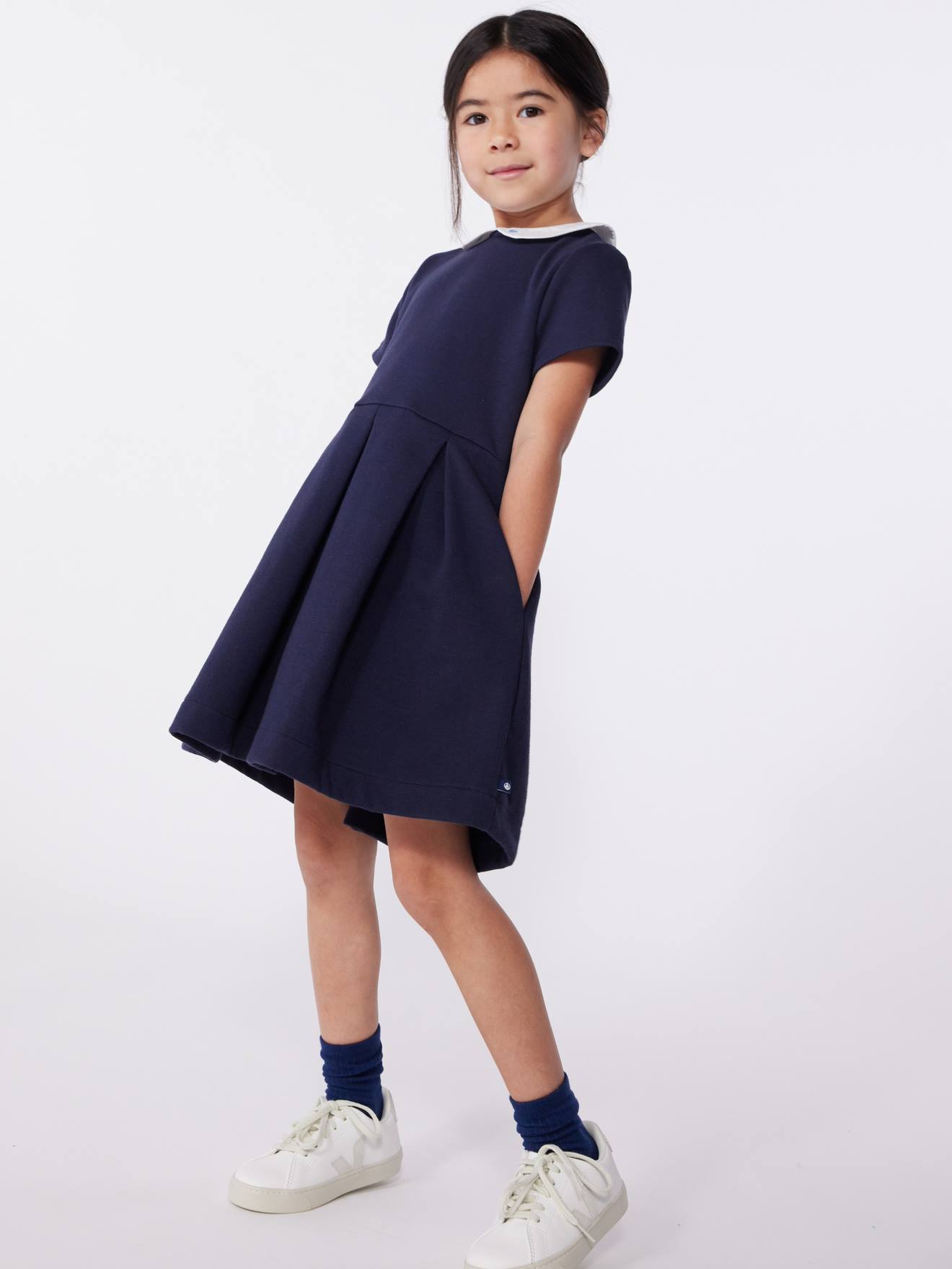 navy blue short sleeve dress Southern Tide Women's Bailee Performance Dress, Blue, Large main image 1